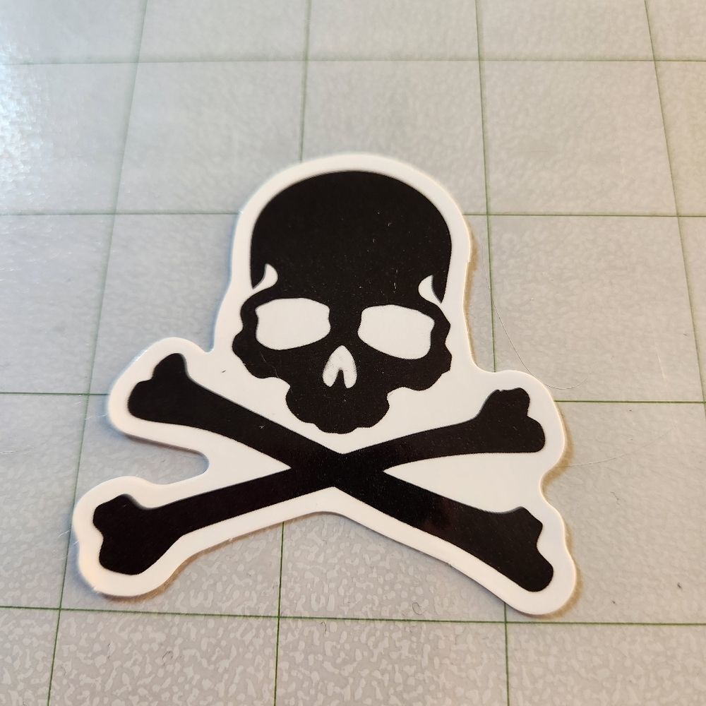 10 for $10 Sticker Skull Cross Bones